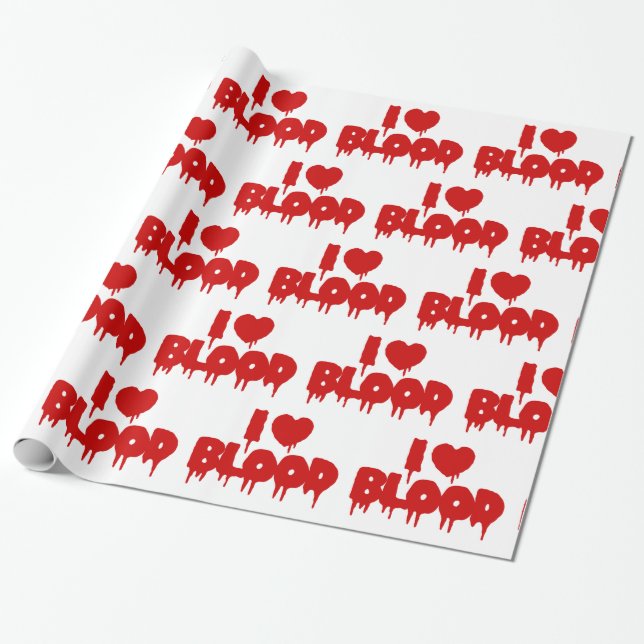 PAPIER CADEAU J'AIME [AMOUR] SANG (Déroulé)