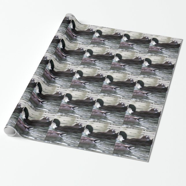 Papier Cadeau J'aime Canards (Déroulé)