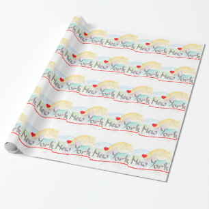 Papier Cadeau J'aime (coeur) New York, New York