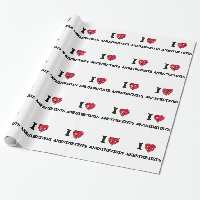 Papier Cadeau J'aime des anesthésistes (Déroulé)