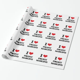 Papier Cadeau J'aime des marges bénéficiaires