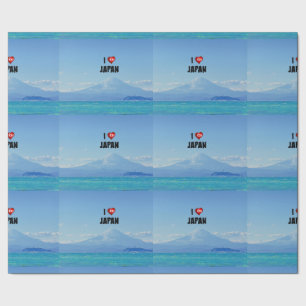 Papier Cadeau "J'aime le Japon," Mt. Fuji