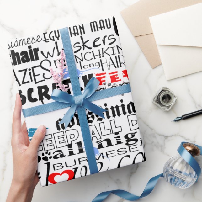 Papier Cadeau J'aime les chats (Cadeaux)