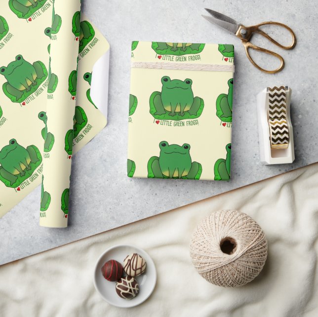Papier Cadeau J'aime les grenouilles (Artisanat)