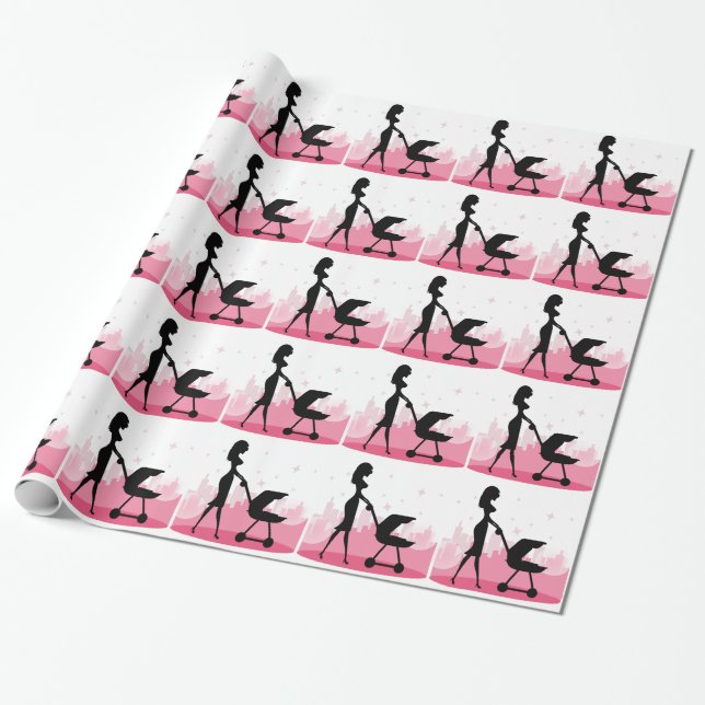Papier Cadeau j'aime maman (Déroulé)