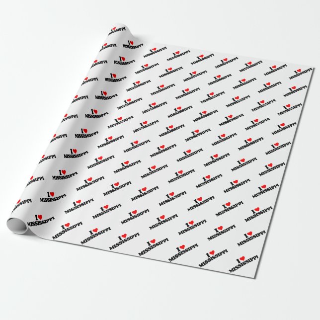 PAPIER CADEAU J'AIME MISSISSIPPI (Déroulé)
