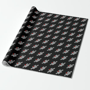 PAPIER CADEAU J'AIME MON DIABLE TASMANIEN