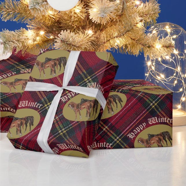 Papier Cadeau jamie and poppy green plaid (Vacances)