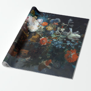 Papier Cadeau Jan van Huysum La vie morte avec des fleurs et des
