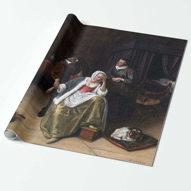 Papier Cadeau Janv. Steen la jeune fille malade d'amour (Déroulé)