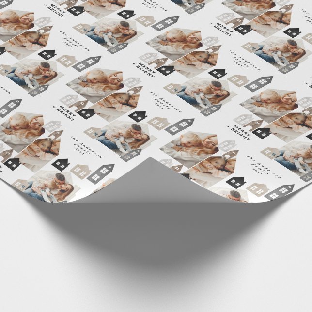 Papier Cadeau Japon moderne Noël Nordique maisons 3 photo chic (Coin)