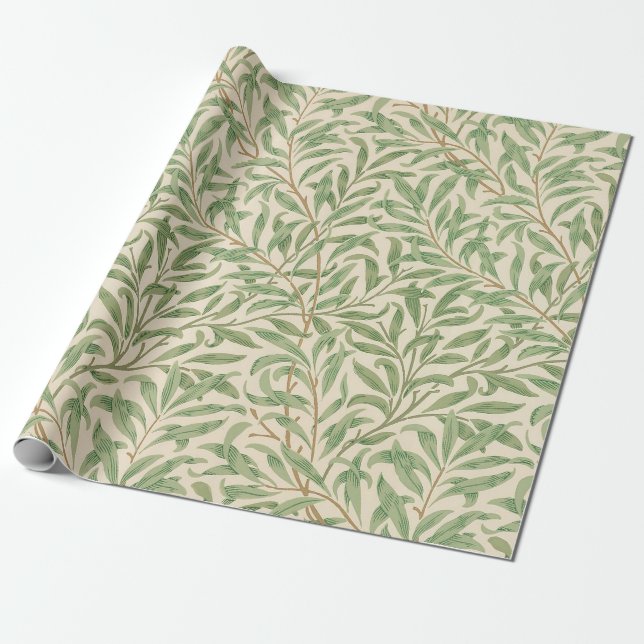 Papier Cadeau Jardin aux branches de saule de William Morris Fle (Déroulé)
