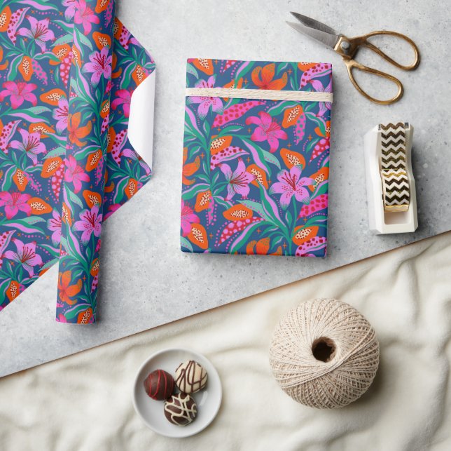 Papier Cadeau Jardin Botanique Vibrant (Artisanat)
