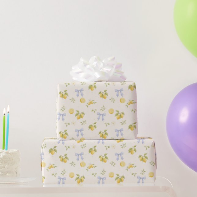 Papier Cadeau Jardin de citron avec souris (Cadeaux de fête)