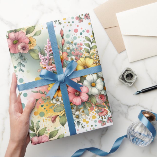 Papier Cadeau Jardin de confettis printaniers (Cadeaux)