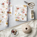 Papier Cadeau Jardin de fleurs de Boho rustique<br><div class="desc">Réunissez vos invités dans un style rustique moderne avec ce magnifique design boho fleuri jardin enveloppant papier. Le thème idéal pour l'été,  l'automne et l'automne. Customisez-le facilement avec vos données personnelles sur l'avant et le dos pour en faire votre propre.</div>