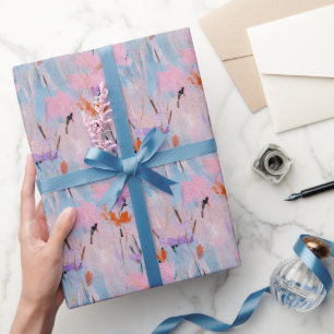 Papier Cadeau Jardin de fleurs sauvages à l'aquarelle pastel