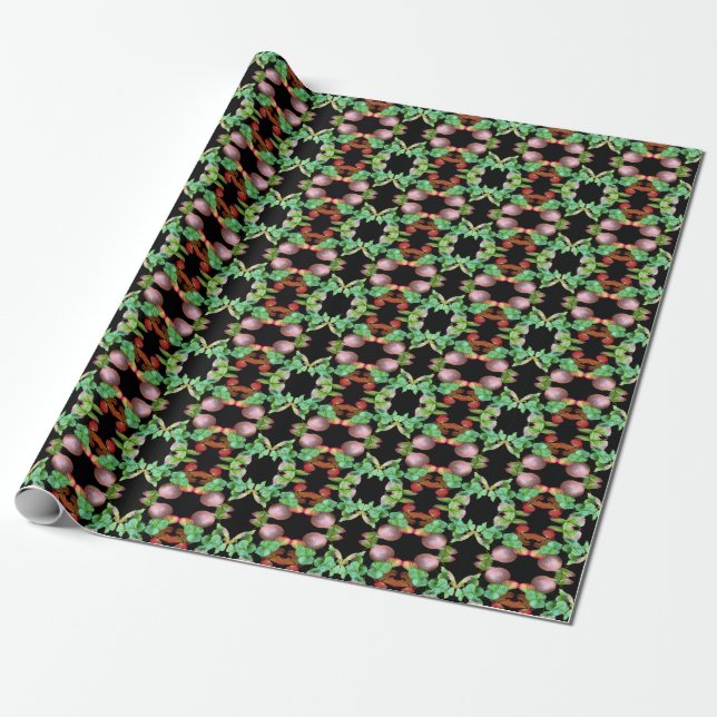 Papier Cadeau Jardin de la saison des fraises (Déroulé)