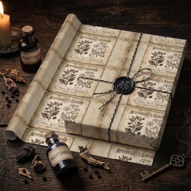 Papier Cadeau Jardin de l'Apothicaire Belladone (Créateur téléchargé)