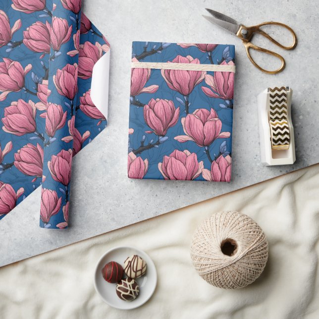 Papier Cadeau jardin de magnolias (Artisanat)