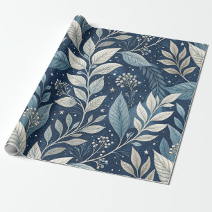 Papier Cadeau Jardin de nuit en toute transparence Motif botaniq