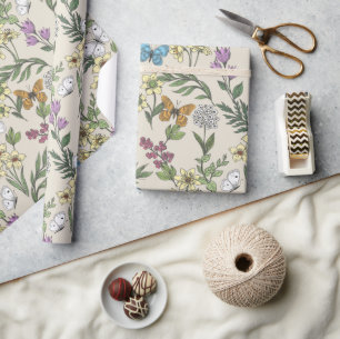 Papier Cadeau Jardin de papillons