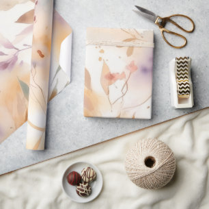 Papier Cadeau Jardin de printemps floral aquarelle boho