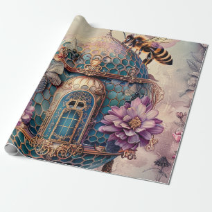 Papier Cadeau Jardin de Rêves Enchanté aux Abeilles (2)