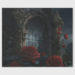 Papier Cadeau Jardin de roses du cimetière gothique