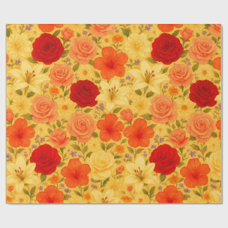 Papier Cadeau Jardin d'Harmonie – Mélange Floral Aquarelle