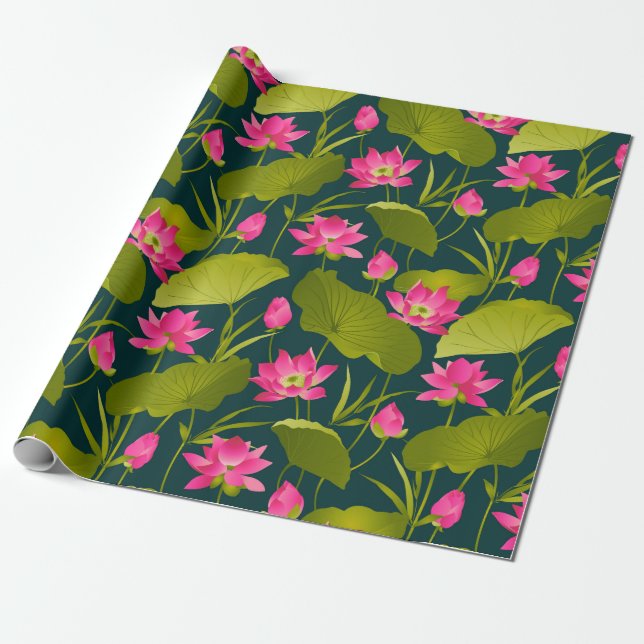 Papier Cadeau Jardin du Lotus (Déroulé)