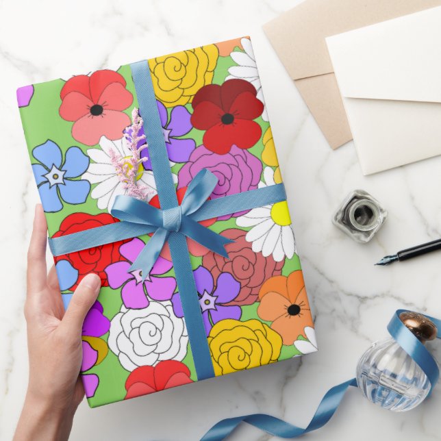 Papier Cadeau Jardin fleuri (Cadeaux)
