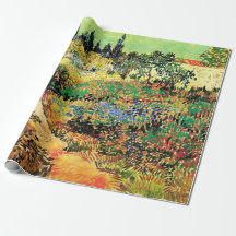 Jardin fleuri avec sentier par Vincent van Gogh.