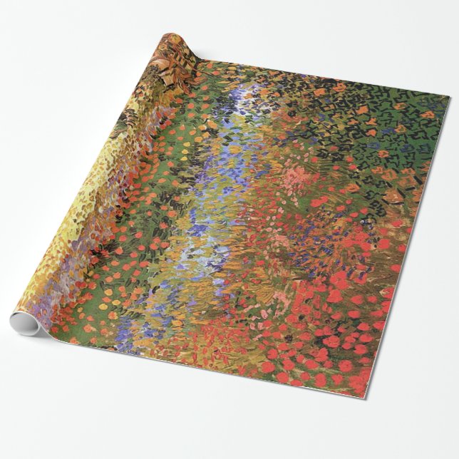 Papier Cadeau Jardin fleuri, Vincent van Gogh. (Déroulé)