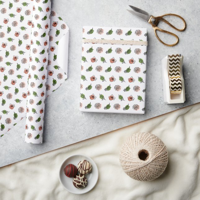 Papier Cadeau Jardin Floral Délicat (Artisanat)