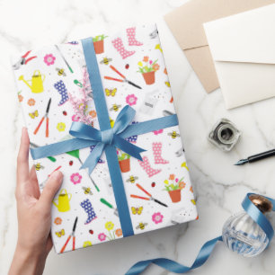 Papier Cadeau Jardin Outils et équipement Amusants Jardin Motif