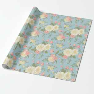 Papier Cadeau Jardin Peony motif floral