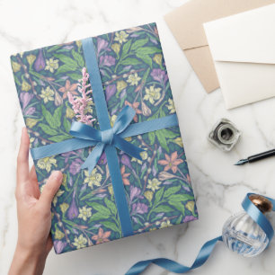 Papier Cadeau Jardin printanier Fête des mères Jonquilles Crocus
