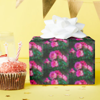 Papier Cadeau Jardin rose