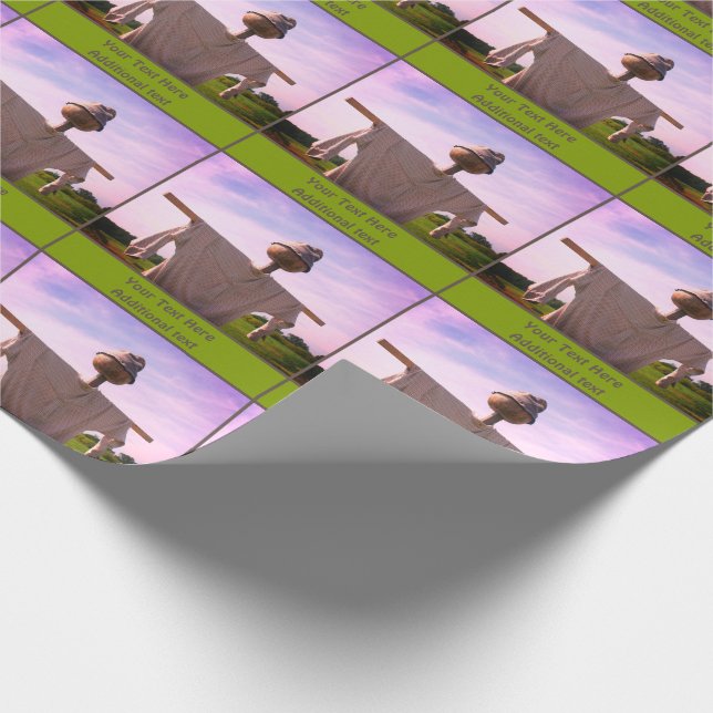 Papier Cadeau Jardin Scarecrow Nature Personnalisée (Coin)
