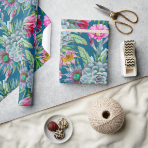 Papier Cadeau Jardin tropical Succulent