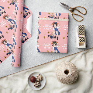 Papier Cadeau Jardinage Fleur de tournesol Joyeux anniversaire