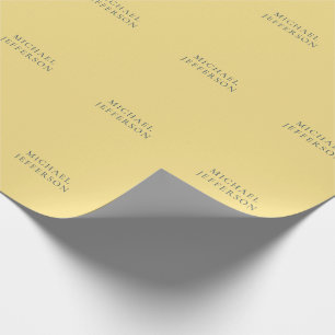 Papier Cadeau Jasmine & Gris Ardoise Minimaliste Moderne Simple 