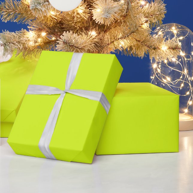 Papier Cadeau Jaune Chartreuse uni (Vacances)