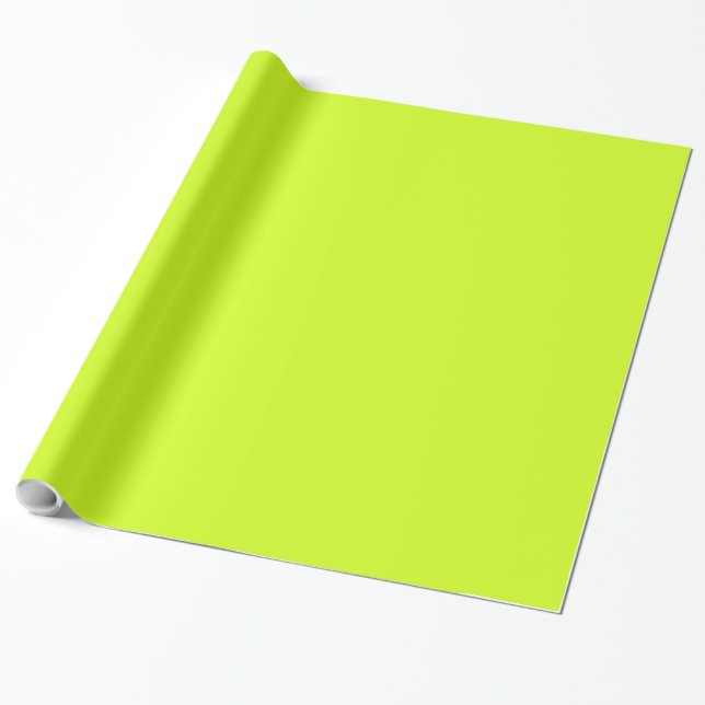 Papier Cadeau Jaune de chaux (couleur solide)  (Déroulé)