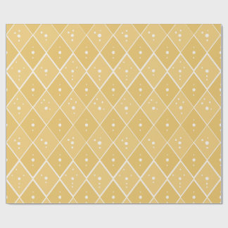 Papier Cadeau Jaune Moutarde Diamant Moderne Scandinave
