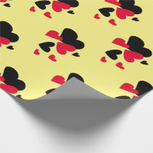 Jaune noir et rouge de coeurs