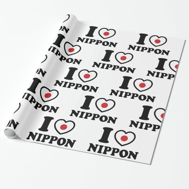 PAPIER CADEAU JE COEUR [AMOUR] NIPPON (Déroulé)