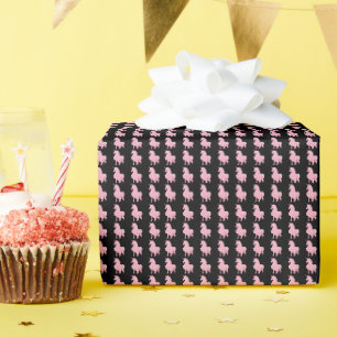 Papier Cadeau Je crois en la licorne rose invisible.