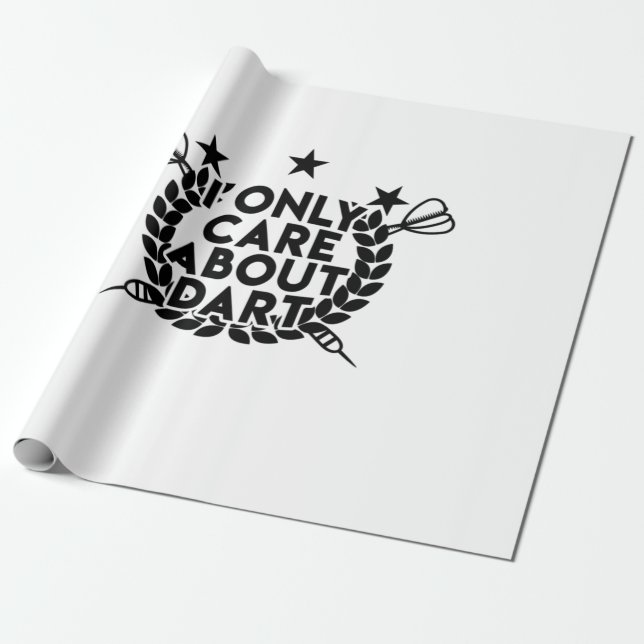 Papier Cadeau Je M'Occupe Uniquement De Dart (Déroulé)